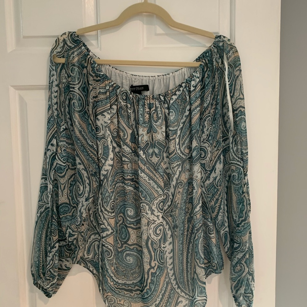 paisley flowy blouse open sleeves